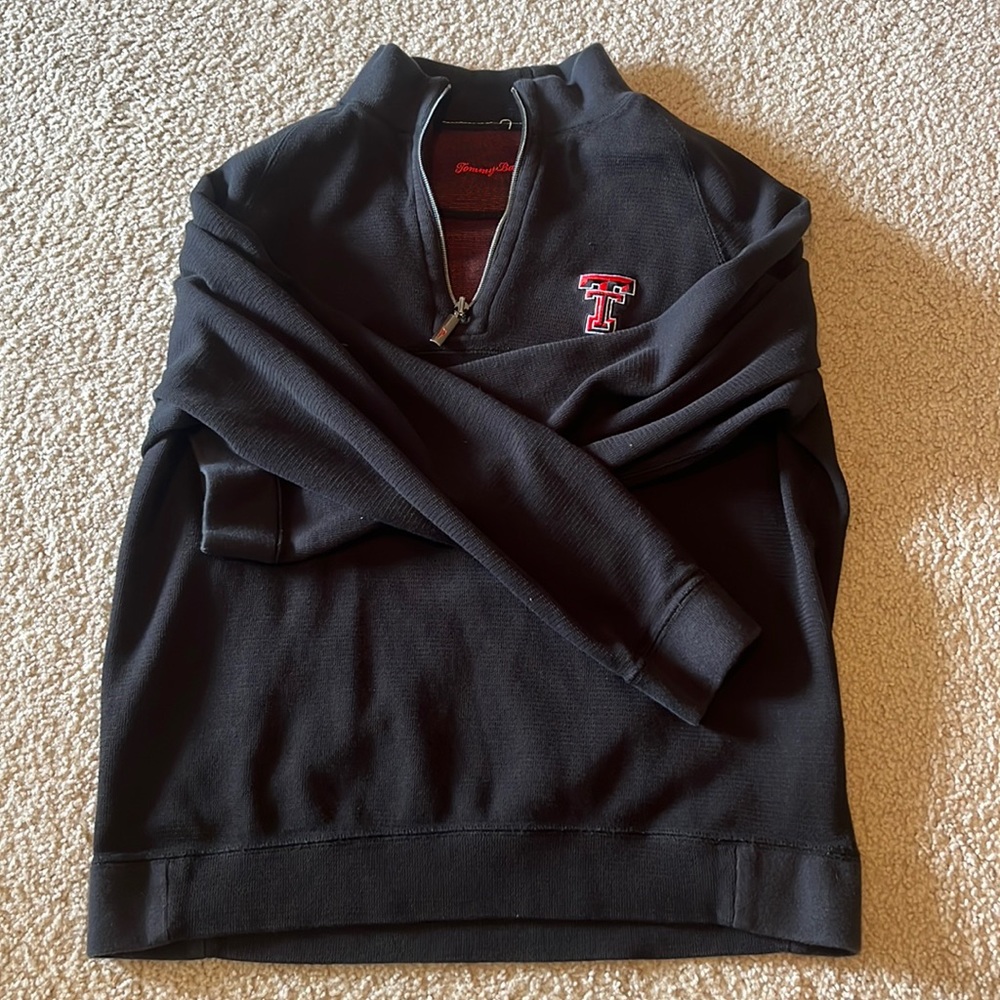 Texas Tech Long Sleeve Medium Black Tommy Bahama Sweatshirt